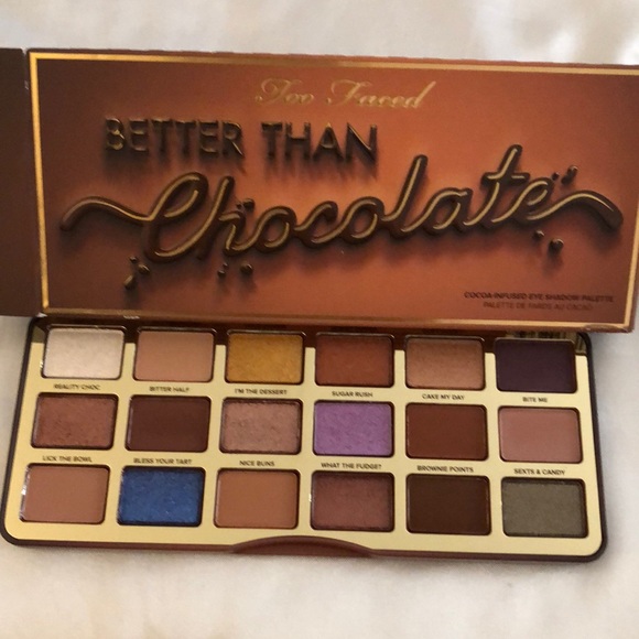 Too Faced Better Than Chocolate Cocoa-Infused 18 Pan Eyeshadow Palette 19.8g NIB - Picture 5 of 15